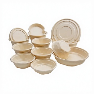 24 oz Small Compostable Bagasse Bowls 100 Pack Biodegradable Disposable Microwave Safe Eco Friendly for Sauces Ice Cream Salad - Product Image 3