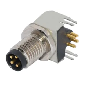 Sürdürülebilir üretici sinyal erkek dişi panel konektörü dik açı 3 4 5 6 8 pins M8 dairesel konnektörler
