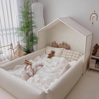 Tente de jeu et lit pour enfants 2 en 1, thème princesse avec barre de sécurité et pare-chocs, emballage compressé direct d'usine, espace de jeu