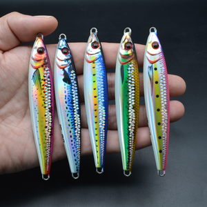 Señuelo de plantilla de metal para pesca de agua salada de caballa, con escala de vientre luminoso UV, gancho auxiliar brillante, gancho Triple - Product Image 3