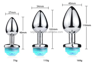 All'ingrosso massaggiatore prostatico LED telecomando glutina Glow <span class=keywords><strong>in</strong></span> the dark anale <span class=keywords><strong>Plug</strong></span> anale <span class=keywords><strong>plug</strong></span> per coppie - Product Image 4