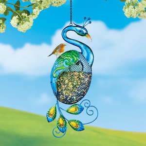 Mangeoire à oiseaux en métal pour extérieur, décoration de jardin, station d'alimentation durable pour oiseaux - Product Image 2