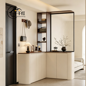 Mobile scarpiera angolare personalizzato a <span class=keywords><strong>L</strong></span> con parete divisoria in vetro smerigliato, <span class=keywords><strong>armadio</strong></span> contenitore integrato per ingresso/corridoio per casa/appartamento - Product Image 2