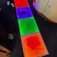 Piso Luminoso LED Recargable con Cambio de Color RGB para Discotecas, Baldosas de Gel LED para Juegos Sensoriales y Aprendizaje Infantil