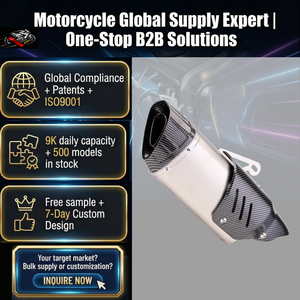 Silencieux d'échappement de moto en acier inoxydable géométrique AKR pour MT03/PCX/XMAX/Ninja Z400/250/Z900/ZX6R/<span class=keywords><strong>Yamaha</strong></span> R6/<span class=keywords><strong>R3</strong></span> - Product Image 1