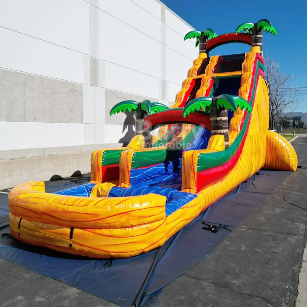 Toboggan commercial en PVC gonflable pour parc aquatique, toboggan sec et aquatique, toboggans gonflables pour locations de fêtes