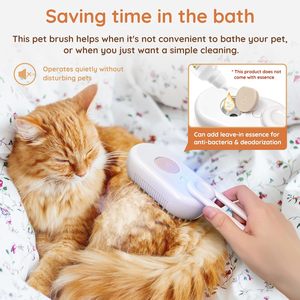 New Pet Brush 3-In-1 Steamy Brush Grooming Hair <b>Massage</b> Comb Self Cleaning Hair Remover Spray Steam Hair Brush - Product Image 5