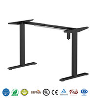 Cadre de bureau électrique réglable en hauteur à moteur unique, entièrement personnalisable, pour position assise-debout, ergonomique