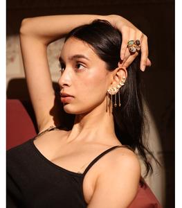 Arete de Oreja Cascada Lunar para Mujer, Joyería Elegante Inspirada en la Luna, Accesorio Ligero y Estilizado para Uso Diario y Eventos Especiales - Product Image 5