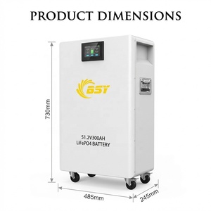 Module de batterie au phosphate de fer et de lithium LiFePO4 BSY 51,2 V 300 Ah, monté sur rack, pour système EV/UPS/hors réseau - Product Image 2