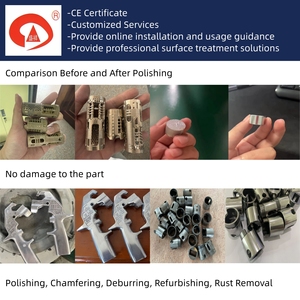 200 लीटर रैखिक प्रकार कंपन टब टंबलिंग पॉलिशिंग मशीन के लिए उच्च-मात्रा धातु भाग डेबरिंग और चैफरिंग के लिए - Product Image 5