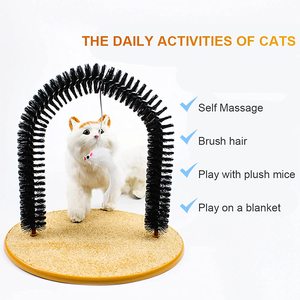 แปรงขนสัตว์เลี้ยงแบบโค้งสำหรับเกาและนวด - Product Image 4