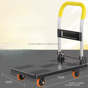 <span class=keywords><strong>Chariot</strong></span> à main pliable portable <span class=keywords><strong>Chariot</strong></span> de <span class=keywords><strong>remorque</strong></span> express à plat à quatre roues avec plate-forme OEM personnalisable pour le déménagement domestique - Product Image 5