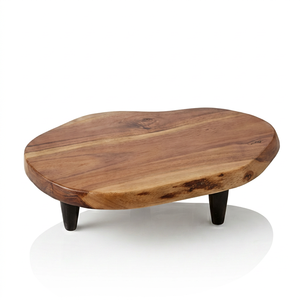 Wooden Lightweight <b>Circle</b> Cake Stand Pedestal Farmhouse Style Dessert <b>Tray</b> Elevator Table Kitchen Bathroom Decor Handmade Used - Product Image 1