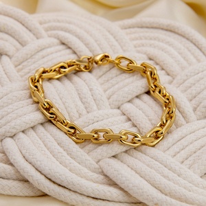 Pulsera de eslabones gruesos de acero inoxidable con diseño de cadena de espiral, accesorio de moda, venta al por mayor, novedad - Product Image 1