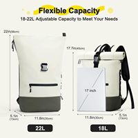 Sac à dos multifonctionnel grand format pour ordinateur portable, homme et femme, étanche, avec fermeture éclair, sac de voyage, boucles d'escalade, pour le travail, l'université et l'école