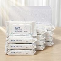 Lingettes humides pour bébé Faduo, emballage écologique personnalisé, naturel, à base de plantes, blanc, non tissé, 16,5*18 cm, 60 g/m²