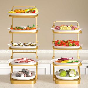 Estante de Almacenamiento Plegable para Cocina, Bandeja Multiusos de 5 Niveles para Preparación de Alimentos, Organización para Verduras, Carne y Pescado - Product Image 4