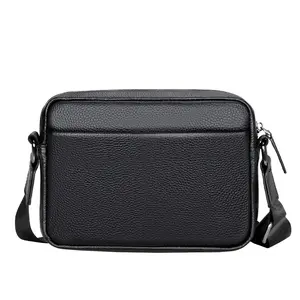 New Arrival High Quality Genuine Cow Leather Crossbody Bags Natural Leather Shoulder Bag for Men