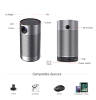 Mini projecteur LED DLP BYINTEK P7 pour téléphone Wifi Smartphone de poche Cinéma 4K Petit projecteur avec batterie pour le camping