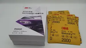 Kertas pengamplasan pembersih 9*11 inci kertas basah basah dan kering tahan air silikon karbida kertas basah untuk abrasif mobil