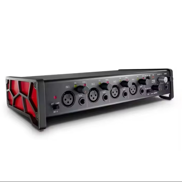 4 In/4 Out Multi-functional USB Audio Interface with IOS Sound Card for Diverse Multimedia Production Environments