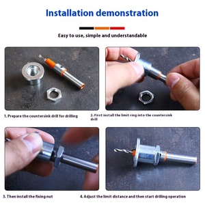 高速鋼合金カウンターサンクルドリルビットCNCテーパー穴木工ステップドリルヘッドねじ取り付け - Product Image 3