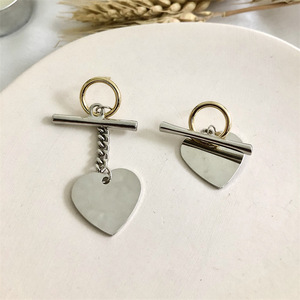 PJ-M064 2022 INS Vàng Thép Màu Khâu Kim Loại Bông Tai Trang Sứ<span class=keywords><strong>c</strong></span> Thời Trang Stud Charm Bông Tai Thả Bông Tai - Product Image 2