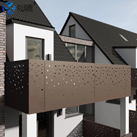 Panneaux de clôture de balcon en maille perforée moderne découpés au laser, panneaux de clôture d'escalier, écran d'intimité CNC, balustrade décorative extérieure pour jardin