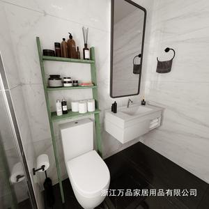 Estante de Almacenamiento para Baño de Bambú de 3 Niveles, Estante Minimalista para Baño Montado en la Pared, Diseño Rectangular de Madera Maciza Duradera - Product Image 1