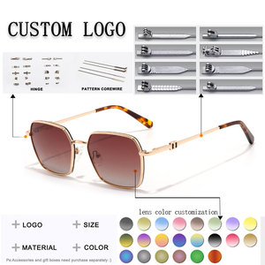 Gafas de sol rectangulares con montura completa, montura plateada, lentes verdes, unisex, protección solar UV400 para adultos - Product Image 2