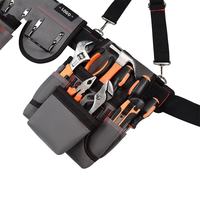 Ceinture à outils réglable avec sangle de poitrine, poche de travail robuste pour électricien, travaux de construction et de réparation, organisateur multi-poches