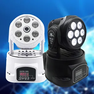 Shangcheng Mini Led Moving Head 7Pcs 10W Rgb 3in1 Led Mini Beam Wash Moving Head Light Handmatige Podiumverlichting