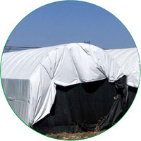 Film de serre en PE noir-blanc 0,12 mm~0,2 mm, film plastique agricole anti-UV pour jardinage et plantation