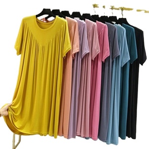 Camicie da <span class=keywords><strong>notte</strong></span> da donna tinta unita taglie forti, pigiami estivi, camicie da <span class=keywords><strong>notte</strong></span> a maniche corte, abbigliamento da <span class=keywords><strong>notte</strong></span> casual, abbigliamento da <span class=keywords><strong>notte</strong></span> affascinante e confortevole - Product Image 4