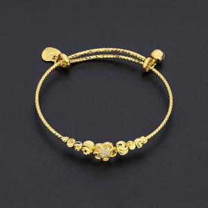 JXX - Juego de Brazaletes de Latón al por Mayor con Circonitas, Ajustables, Chapados en Oro, Estilo Indio, para Mujer - Product Image 3