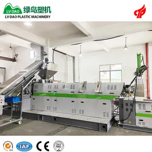 Máquina granuladora de plástico HDPE LDPE profesional de China, máquina de reciclaje de plástico residual, peletizadora de plástico PP PE