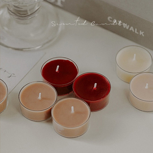 AIKUN Wholesale 2 Hours Popular Unscented Soy Wax Essential Oil Handmade Natural Organic Beeswax <b>Tea</b> Light <b>Candle</b> - Product Image 5