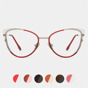Montura de gafas estilo ojo de gato Cross Border, TR90, metal, montura completa, anti luz azul, gafas para computadora, para mujeres y hombres - Product Image 3