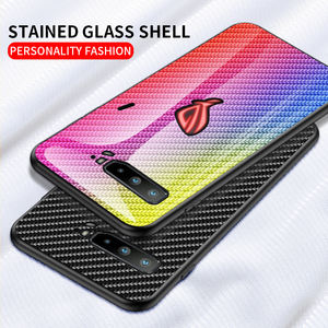 Coque de protection complète pour smartphone, accessoire de téléphone en Fiber de carbone, verre trempé coloré, pour Asus Rog Phone 3, version ZB601KL, <span class=keywords><strong>ZS630KL</strong></span> - Product Image 2