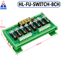 Carte de bornier de fusible de distribution de fusible de 8 canaux avec le commutateur pour le bornier de fusible d'alimentation avec l'indicateur de LED