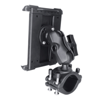 Pince de guidon réglable à 360 degrés compatible avec la tablette de taille globale 230x130mm, tablette d'épaisseur 15mm