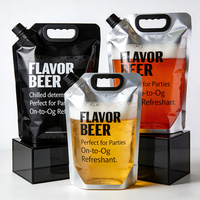 Emballage refermable professionnel pour aliments, avec bec verseur et bouchon à vis, idéal pour les saveurs de bière, adapté au camping et aux rassemblements