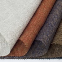 Tissu en lin pur à texture riche et biologique, tissage uni, 100 % lin faux, absorbant l'humidité, pour vêtements et textiles de maison