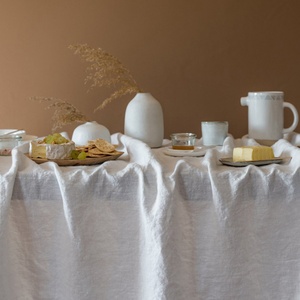 <b>Linen</b> <b>Table</b> <b>Cloth</b> for Hotel Flax <b>Linen</b> for Wedding Square Tablecloth Stone Washed Solid Color Home Wholesale Customizable - Product Image 3