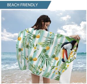 Toalla de playa de microfibra de secado rápido con estampado de nombre personalizado de fábrica Toalla de playa sin arena de verano con logotipo - Product Image 4