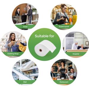 BPA-free 48gsm 55gsm nhiệt Giấy cuộn 80mm x 80mm Top nhiệt <span class=keywords><strong>Stencil</strong></span> 50 100 57x40 80x60 lõi 13mm hóa đơn Loại sản phẩm - Product Image 3