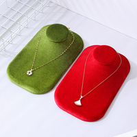 Ensemble de présentoirs à bijoux en velours, support pour colliers rouge, olive, blanc, pour boutique, showroom, bijouterie, décoration intérieure