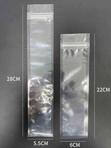Pailles réutilisables personnalisées imprimées transparentes pliables verticales en plastique avec fermeture éclair, anti-humidité et anti-fuite pour smoothies, vin et boissons - Product Image 4