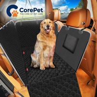 Tapis de siège auto 4-en-1 le plus vendu pour animaux de compagnie, coussin pour chien de taille moyenne à grande, en tissu Oxford, pour siège arrière, portable, imperméable, noir et blanc